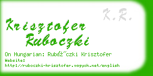 krisztofer ruboczki business card